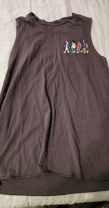 Stranger Things grey cotton tank top